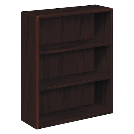 Hon Wood Bookcase, Three Shelf, 36w x 13 1/8d x 43 3/8h, Mahogany H10753.NN